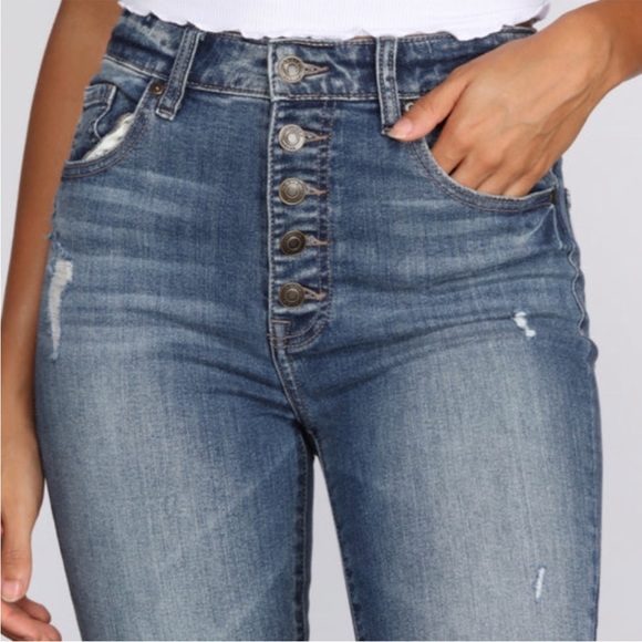 Jean skinny bleu en coton Lou | 3 Suisses